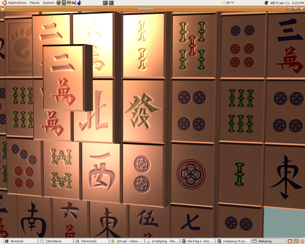 Mahjong solitaire