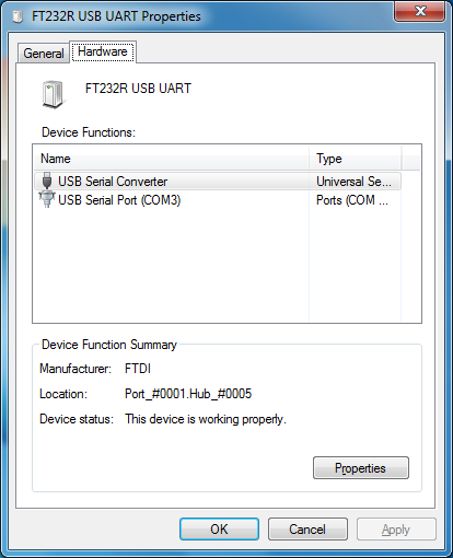 FT232R in Windows